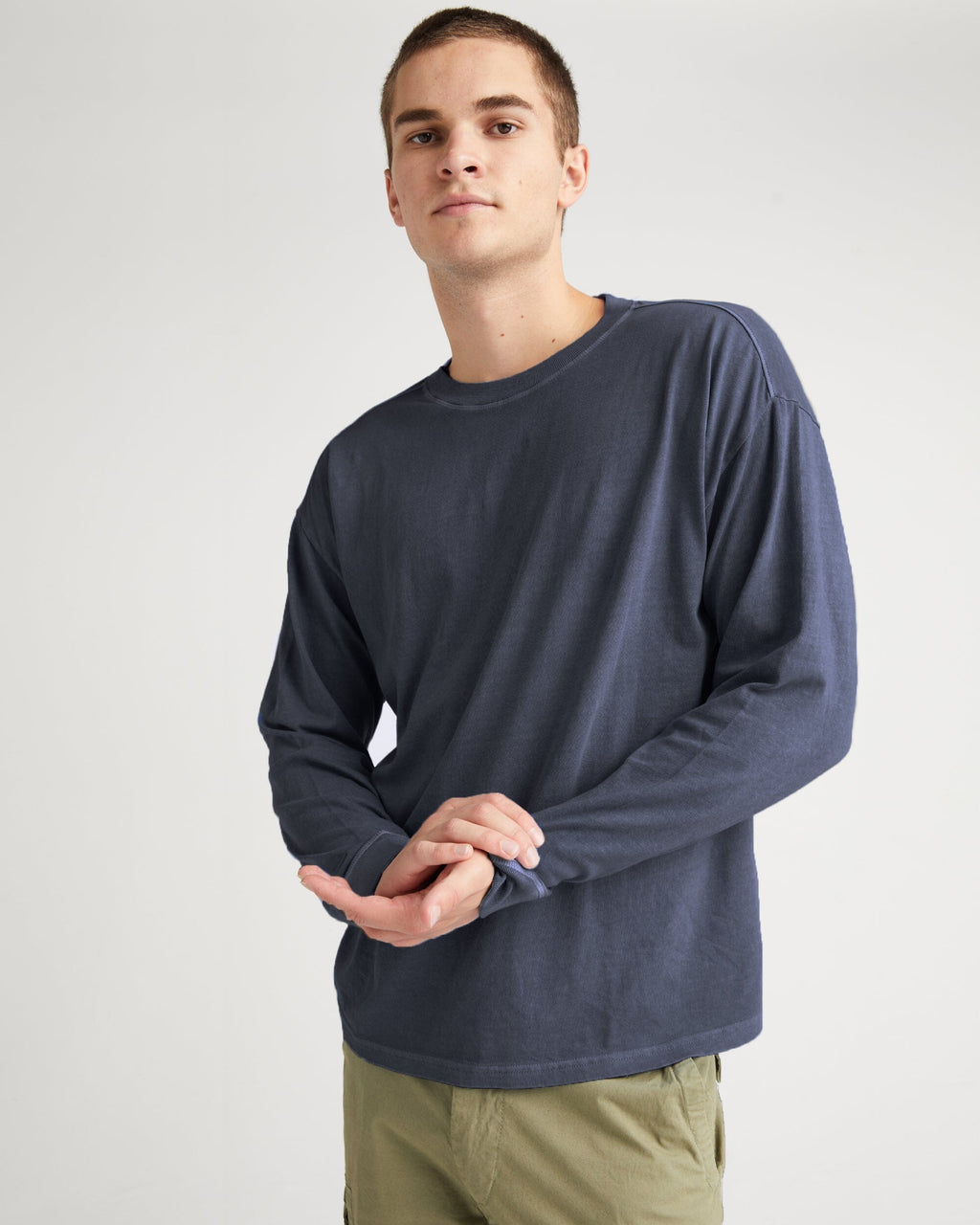 Men's Relaxed Long-Sleeve Cooling Tee, Men's Clearance